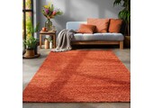 Tapijtenloods Basic Shaggy vloerkleed Terra / Oranje Hoogpolig