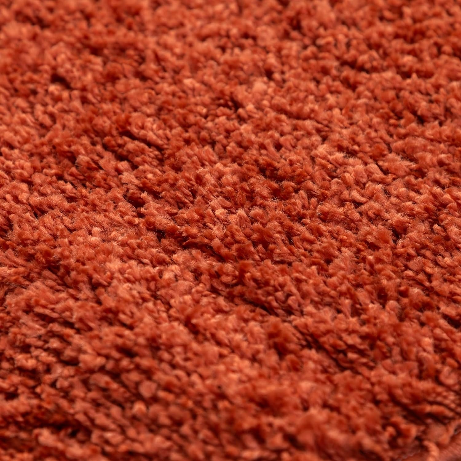 Tapijtenloods Basic Rond Shaggy vloerkleed Terra / Oranje Hoogpolig