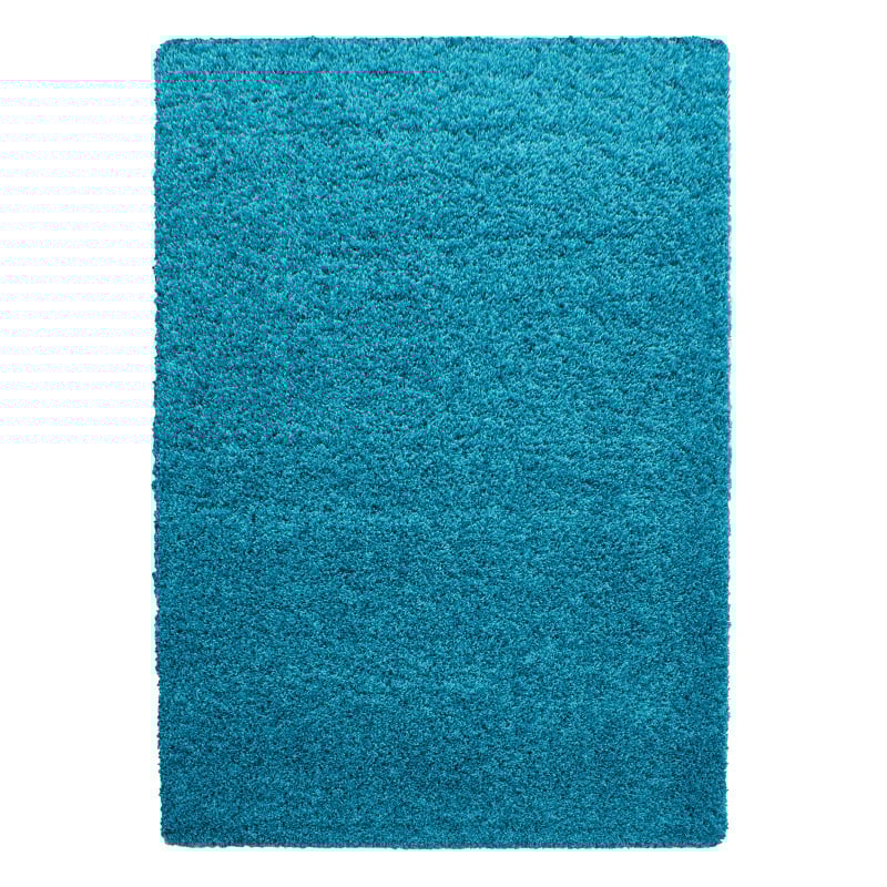 Tapijtenloods Basic Shaggy vloerkleed Turquoise Hoogpolig
