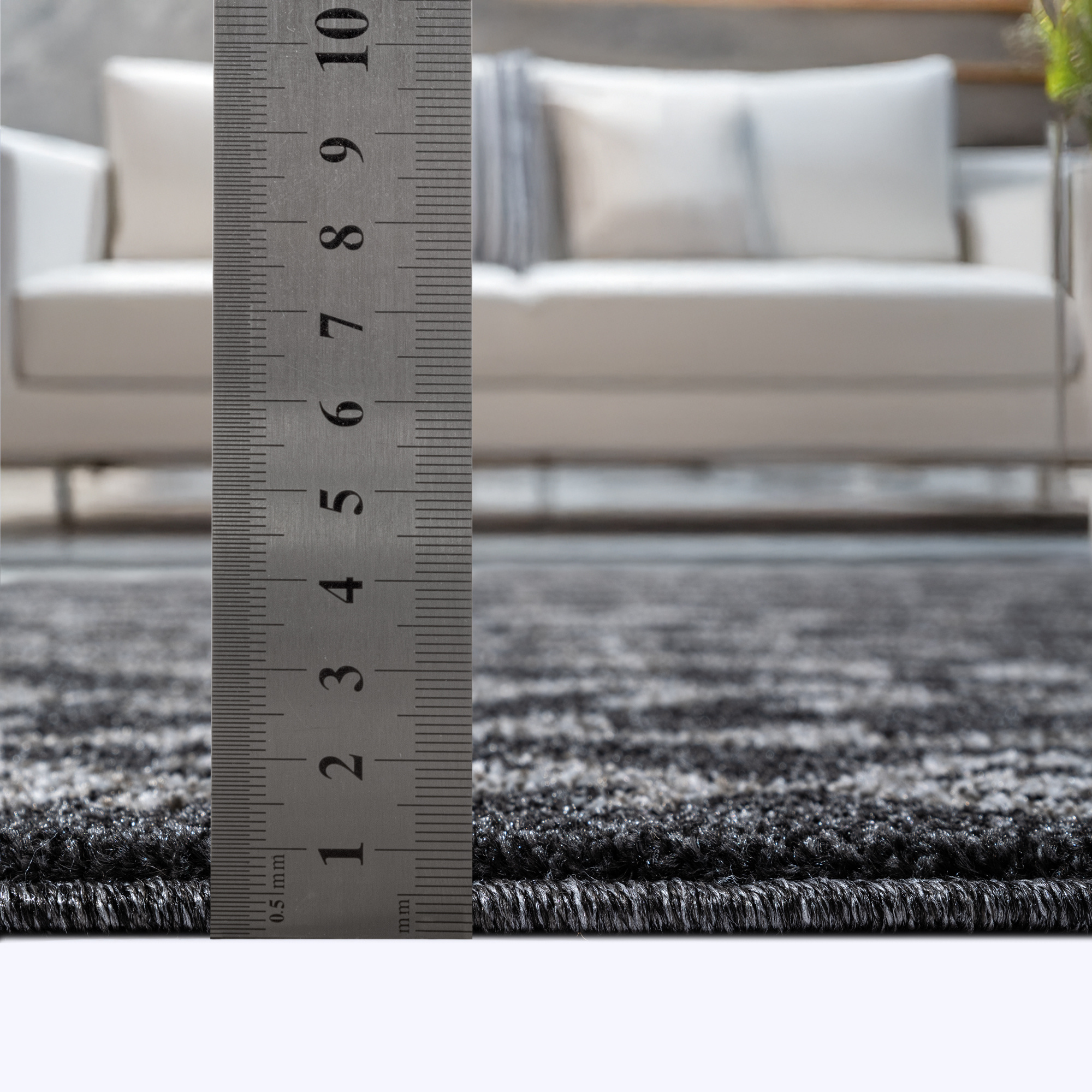 Boho Vintage Kelim | Laagpolig Vloerkleed | Modern Tapijt | Woonkamer, Slaapkamer | Zwart Grijs