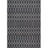 Boho Antik | Laagpolig Vloerkleed | Modern Tapijt | Woonkamer, Slaapkamer | Zwart Grijs