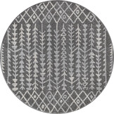 Boho Rond Vintage Kelim Laagpolig Vloerkleed Grijs