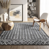 Boho Vintage Kelim Laagpolig Vloerkleed Grijs