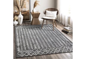 Boho Vintage Kelim | Laagpolig Vloerkleed | Modern Tapijt | Woonkamer, Slaapkamer | Grijs