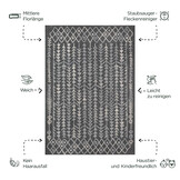 Boho Vintage Kelim | Laagpolig Vloerkleed | Modern Tapijt | Woonkamer, Slaapkamer | Grijs