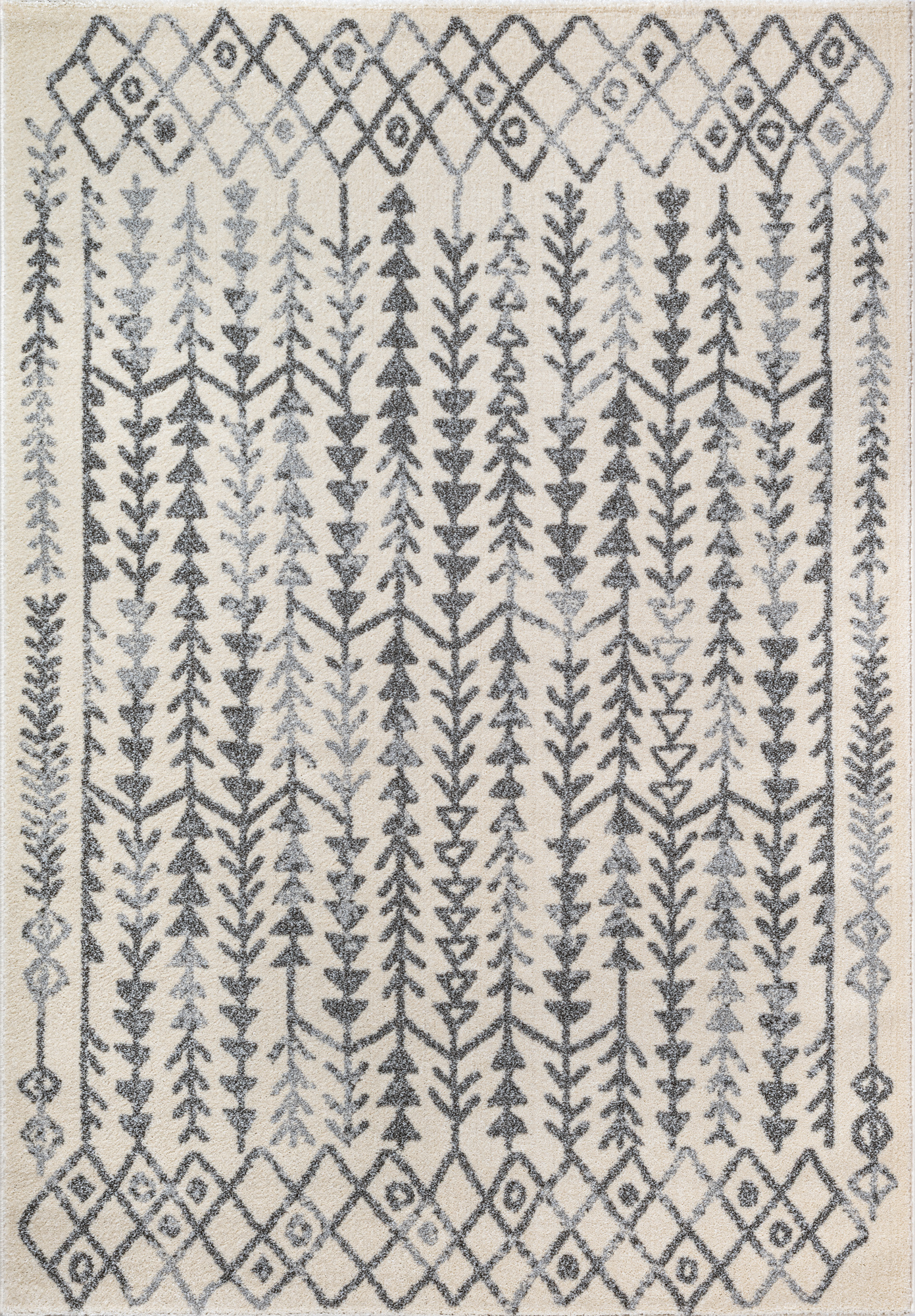 Boho Vintage Kelim | Laagpolig Vloerkleed | Modern Tapijt | Woonkamer, Slaapkamer | Creme