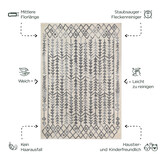 Boho Vintage Kelim | Laagpolig Vloerkleed | Modern Tapijt | Woonkamer, Slaapkamer | Creme