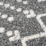 Rond Boho Nomade | Laagpolig Vloerkleed | Modern Tapijt | Woonkamer, Slaapkamer | Grijs