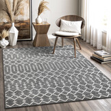 Boho Nomade Laagpolig Vloerkleed Grijs