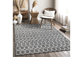 Boho Nomade | Laagpolig Vloerkleed | Modern Tapijt | Woonkamer, Slaapkamer | Grijs