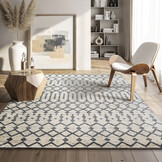 Boho Nomade Laagpolig Vloerkleed Crème