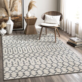 Boho Nomade Laagpolig Vloerkleed Crème