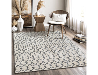 Boho Nomade | Laagpolig Vloerkleed | Modern Tapijt | Woonkamer, Slaapkamer | Creme