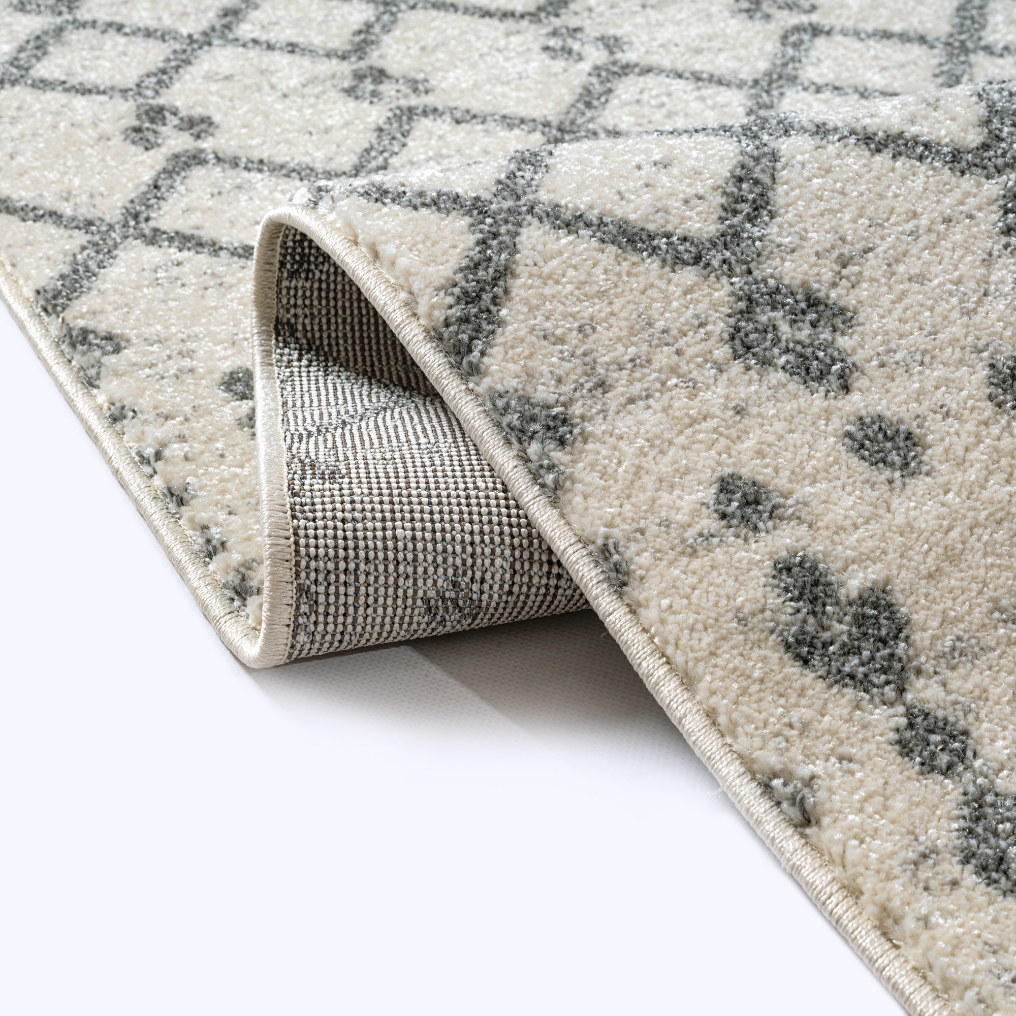 Boho Nomade Laagpolig Vloerkleed Crème