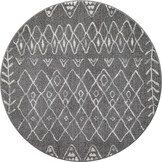 Boho Rond Vintage Laagpolig Vloerkleed Grijs
