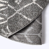 Rond Boho Vintage | Laagpolig Vloerkleed | Modern Tapijt | Woonkamer, Slaapkamer | Grijs