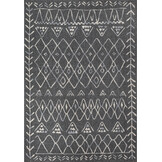 Boho Vintage | Laagpolig Vloerkleed | Modern Tapijt | Woonkamer, Slaapkamer | Grijs