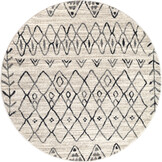 Boho Rond Vintage Laagpolig Vloerkleed Crème