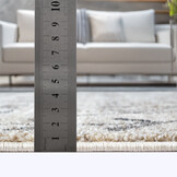 Rond Boho Vintage | Laagpolig Vloerkleed | Modern Tapijt | Woonkamer, Slaapkamer | Creme