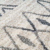 Rond Boho Vintage | Laagpolig Vloerkleed | Modern Tapijt | Woonkamer, Slaapkamer | Creme