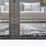 Rond Boho Vintage | Laagpolig Vloerkleed | Modern Tapijt | Woonkamer, Slaapkamer | Zwart Grijs