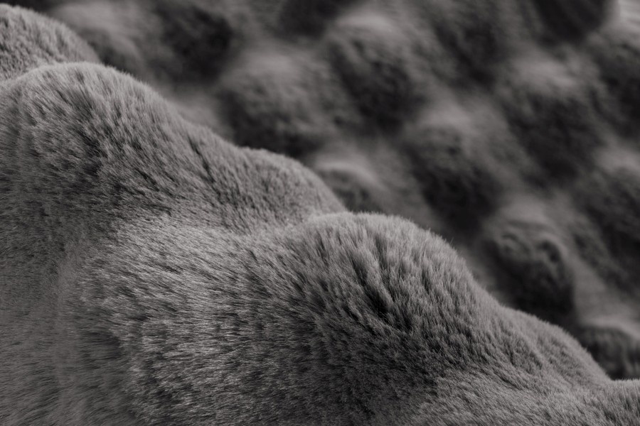 Harmony Soft - Fluffy Vloerkleed - 3D Effect, Hoogpolig, 100% Polyester, Super Soft Touch - Antraciet