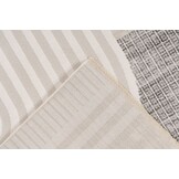 Vintage Japandi Vista Laagpolig Vloerkleed Crème/Zilver
