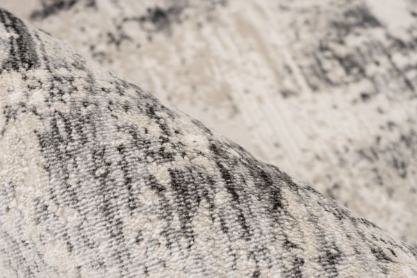 Vintage Marmer Vista – Luxe Vloerkleed - Creme Zilver - Laagpolig