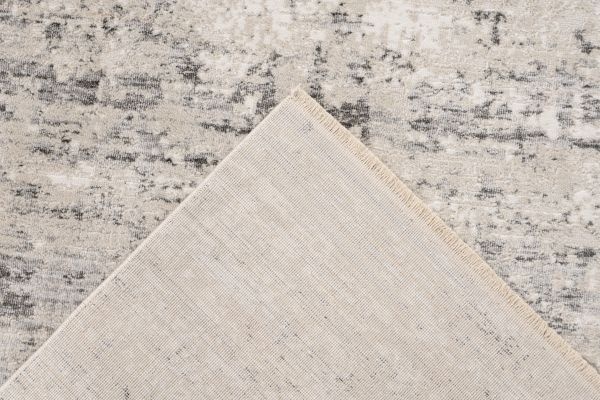 Vintage Marmer Vista – Luxe Vloerkleed - Creme Zilver - Laagpolig