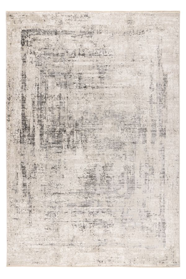 Vintage Marmer Vista – Luxe Vloerkleed - Creme Zilver - Laagpolig