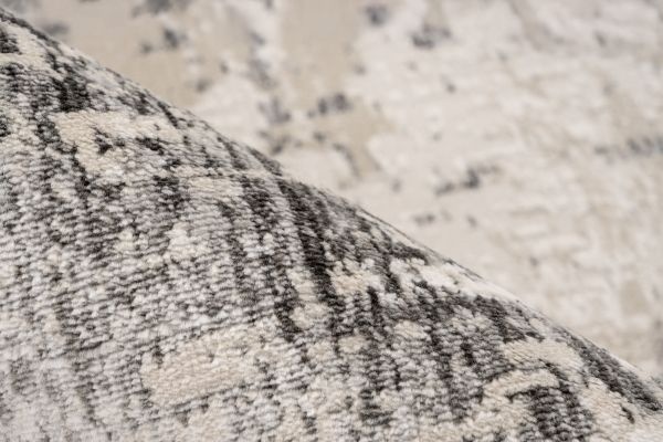 Vintage Fashion Vista – Luxe Vloerkleed - Zilver Creme - Laagpolig