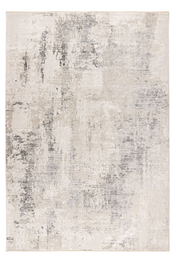 Vintage Fashion Vista – Luxe Vloerkleed - Zilver Creme - Laagpolig