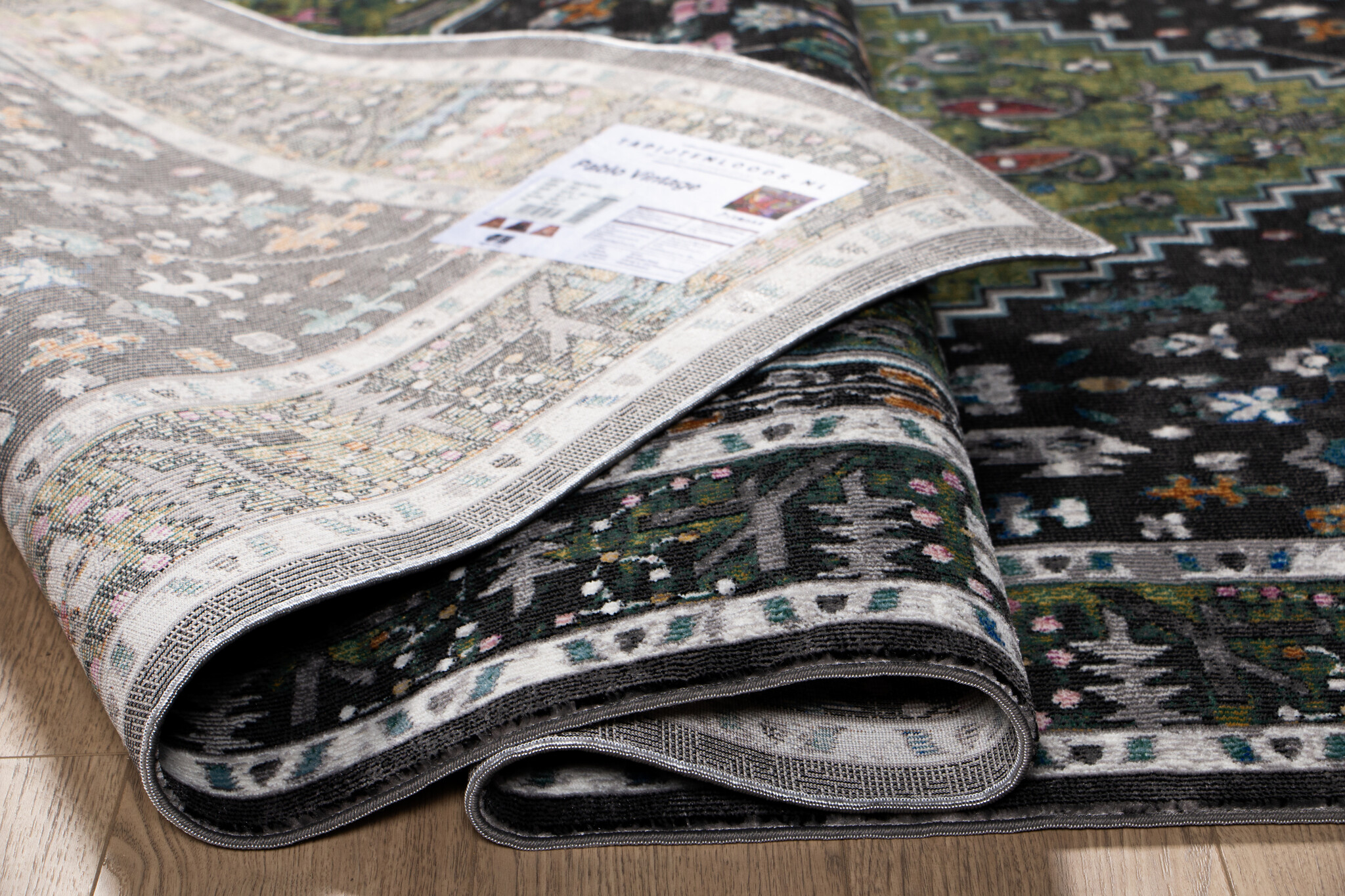 Picasso Paloma Vintage Vloerkleed - Multi / Groen - Laagpolig