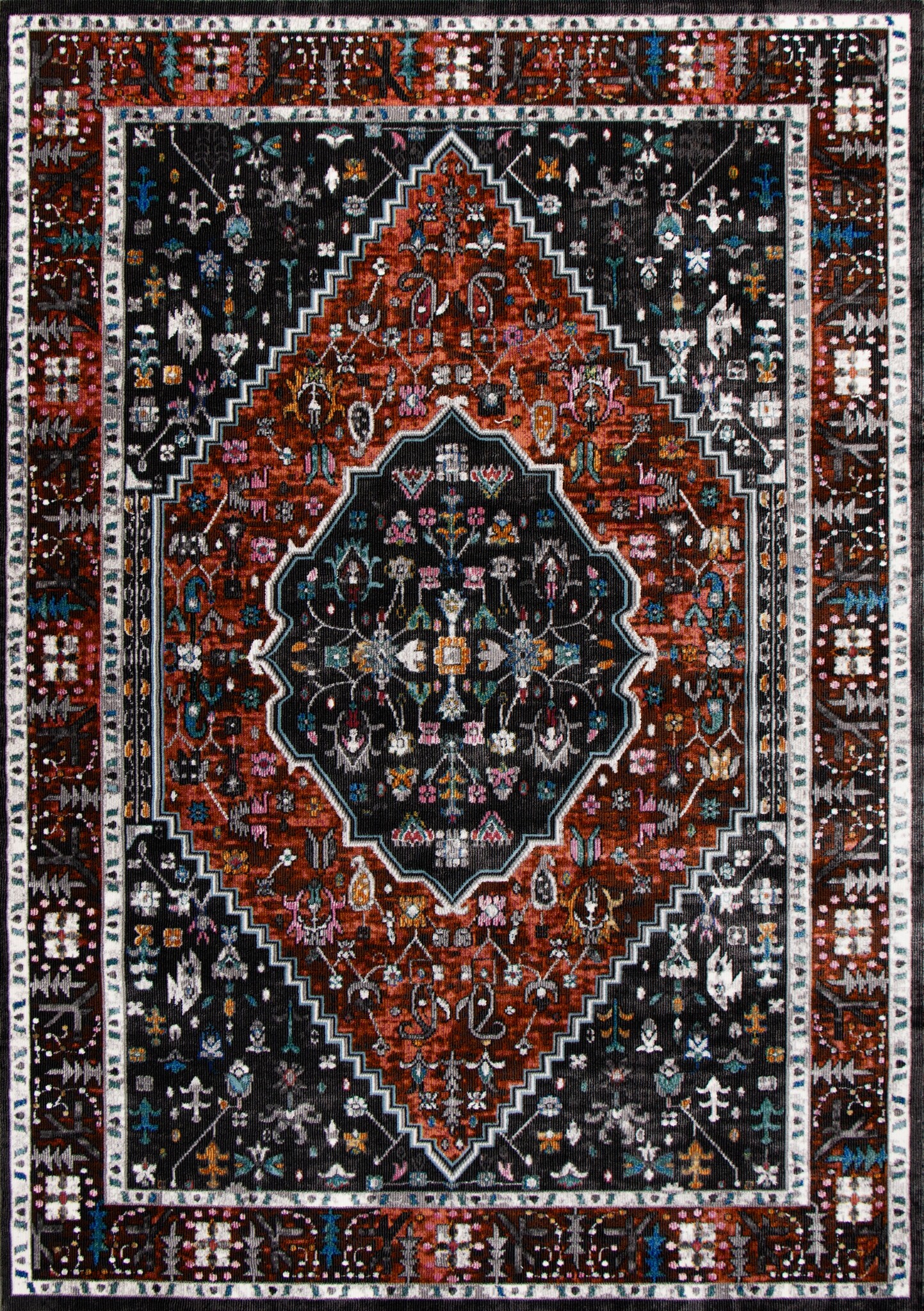 Picasso Paloma Vintage Vloerkleed - Terra / Oranje - Laagpolig