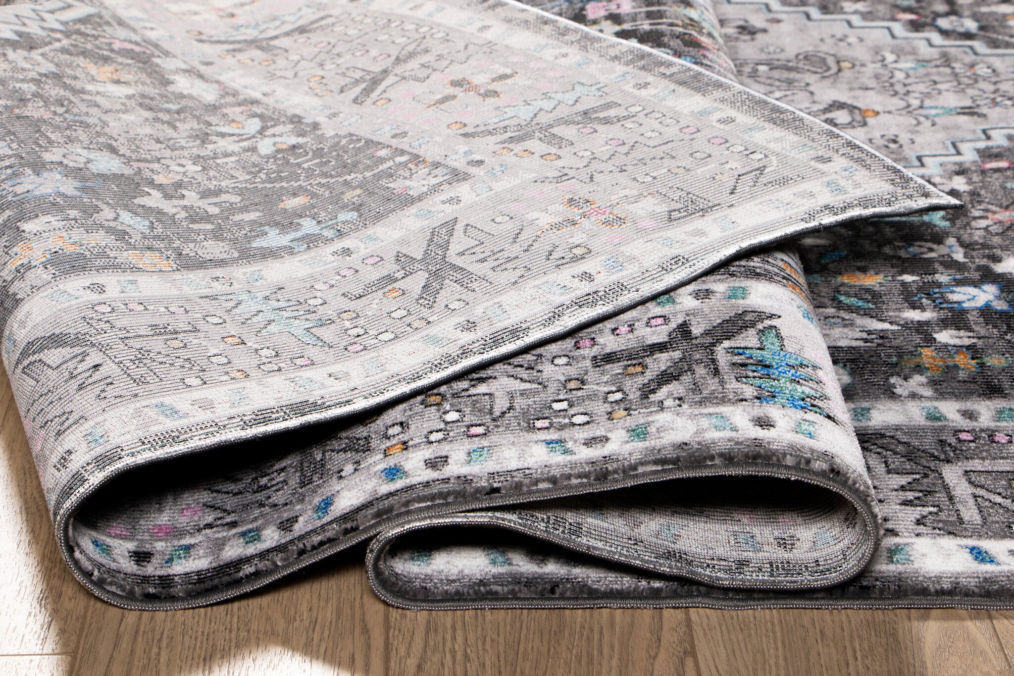 Picasso Paloma Vintage Vloerkleed - Grijs - Laagpolig