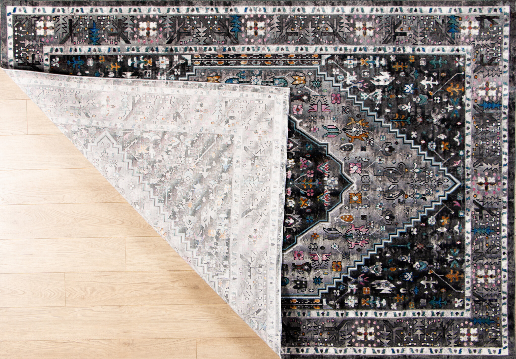 Picasso Paloma Vintage Vloerkleed - Grijs - Laagpolig