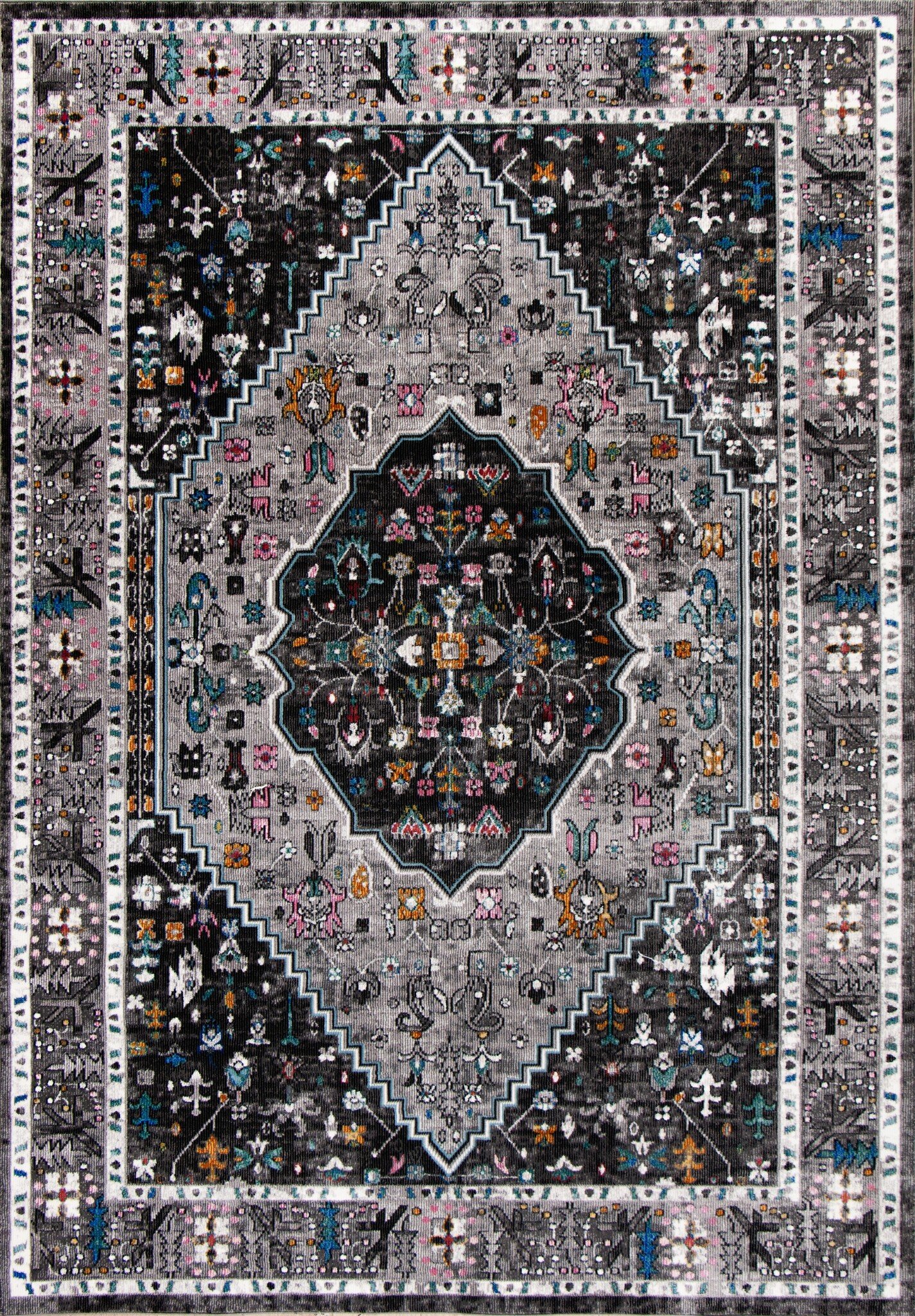 Picasso Paloma Vintage Vloerkleed - Grijs - Laagpolig