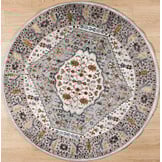 Picasso Bellagio Rond Vintage Vloerkleed - Multi / Creme - Laagpolig