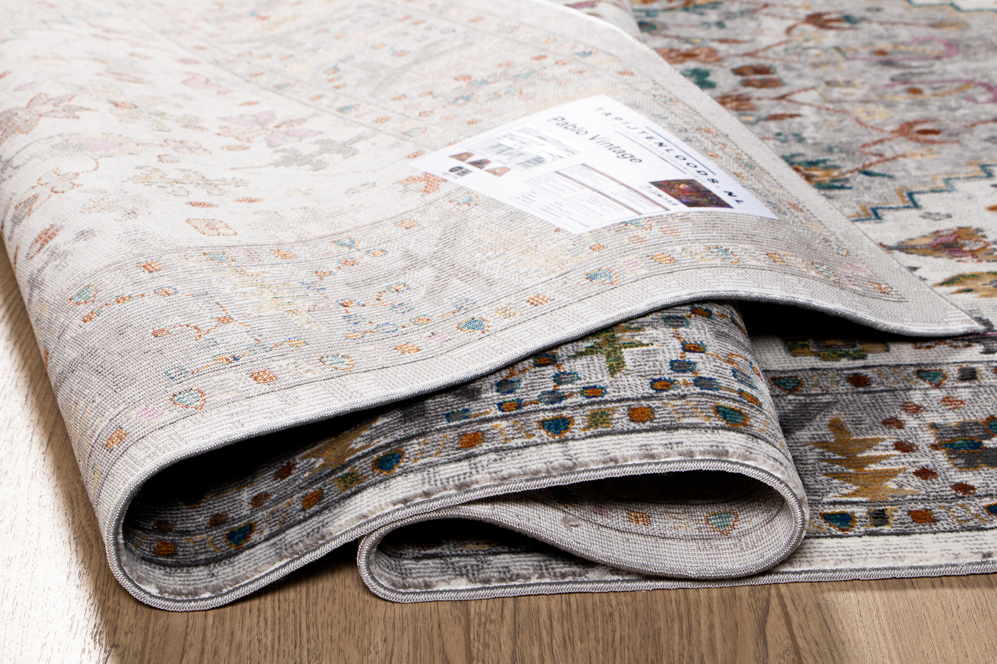 Picasso Bellagio Vintage Vloerkleed - Multi / Creme - Laagpolig