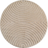 Japandi ART - Rond Scandinavisch Vloerkleed - Laagpolig Effen - Beige