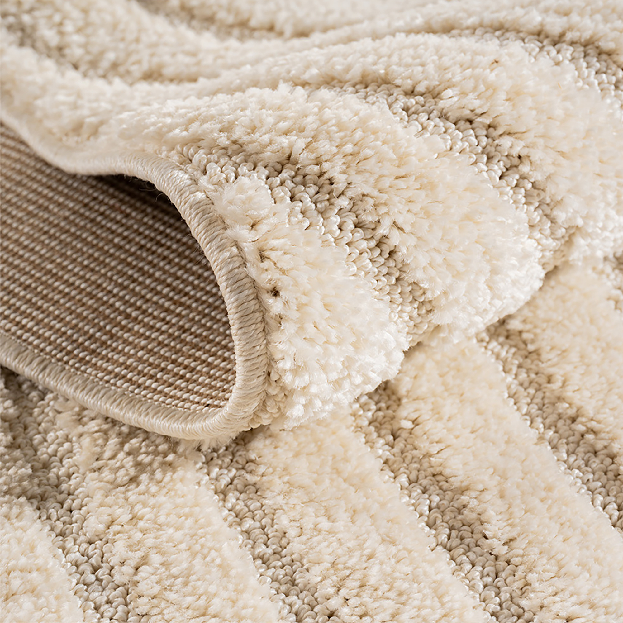 Japandi ART - Scandinavisch Vloerkleed - Laagpolig Effen - Creme Wit