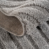 Japandi ART - Rond Scandinavisch Vloerkleed - Laagpolig Effen - Grijs