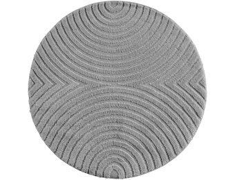 Japandi ART - Rond Scandinavisch Vloerkleed - Laagpolig Effen - Grijs