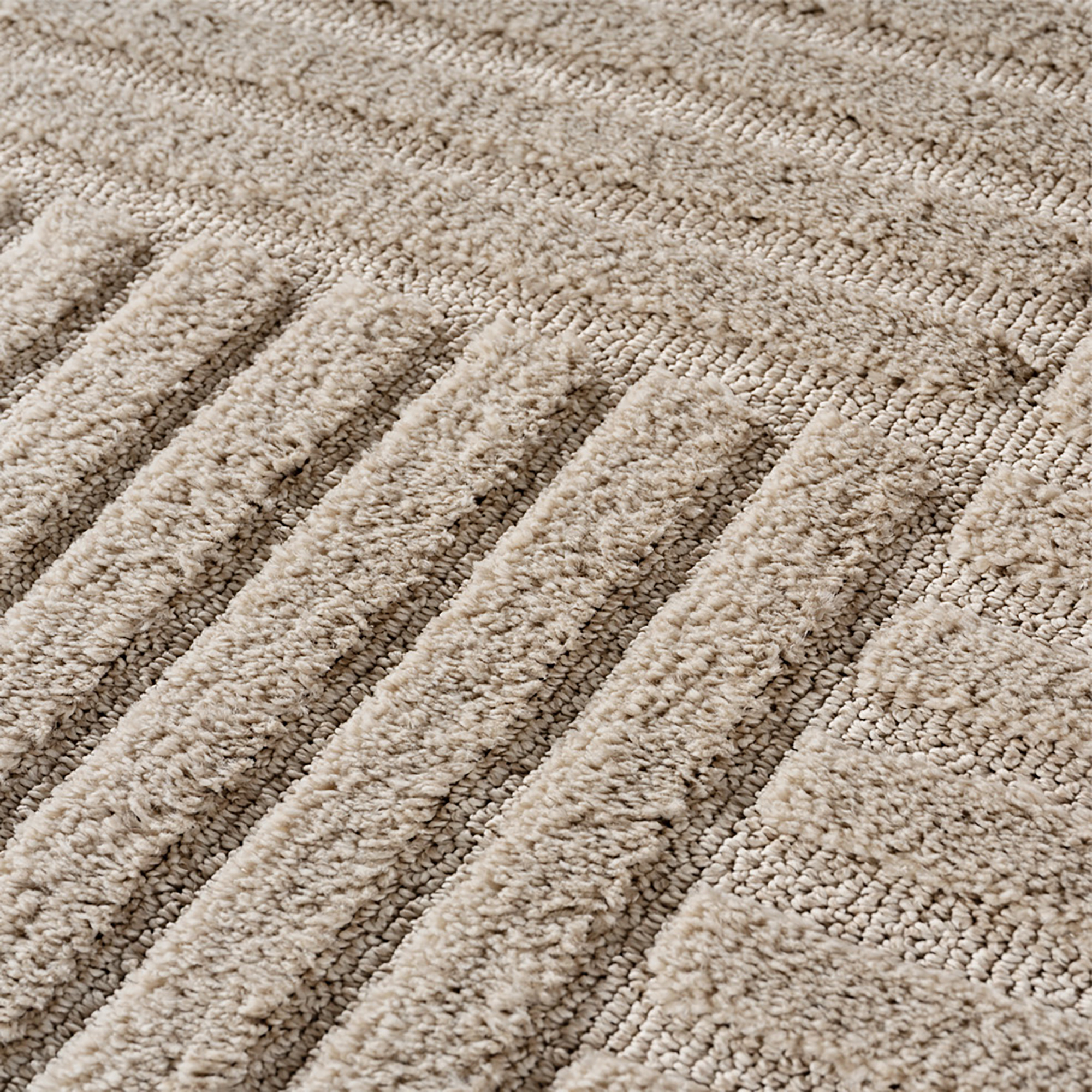 Japandi Art Kubic - Scandinavisch Vloerkleed - Laagpolig Effen - Beige