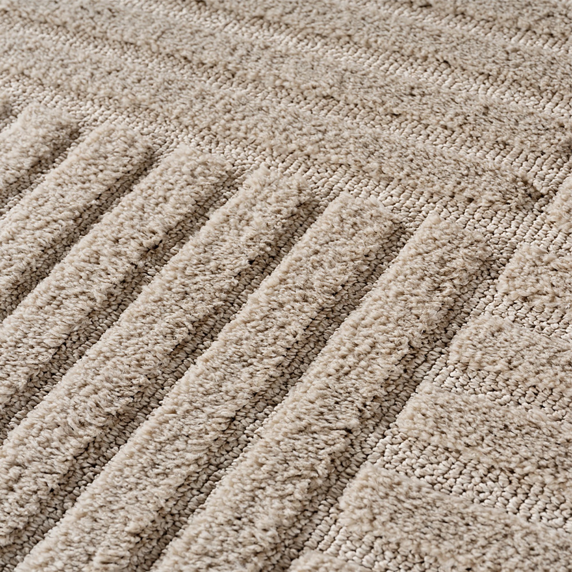 Japandi Art Kubic - Rond Scandinavisch Vloerkleed - Laagpolig Effen - Beige