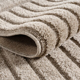 Japandi Art Kubic - Rond Scandinavisch Vloerkleed - Laagpolig Effen - Beige