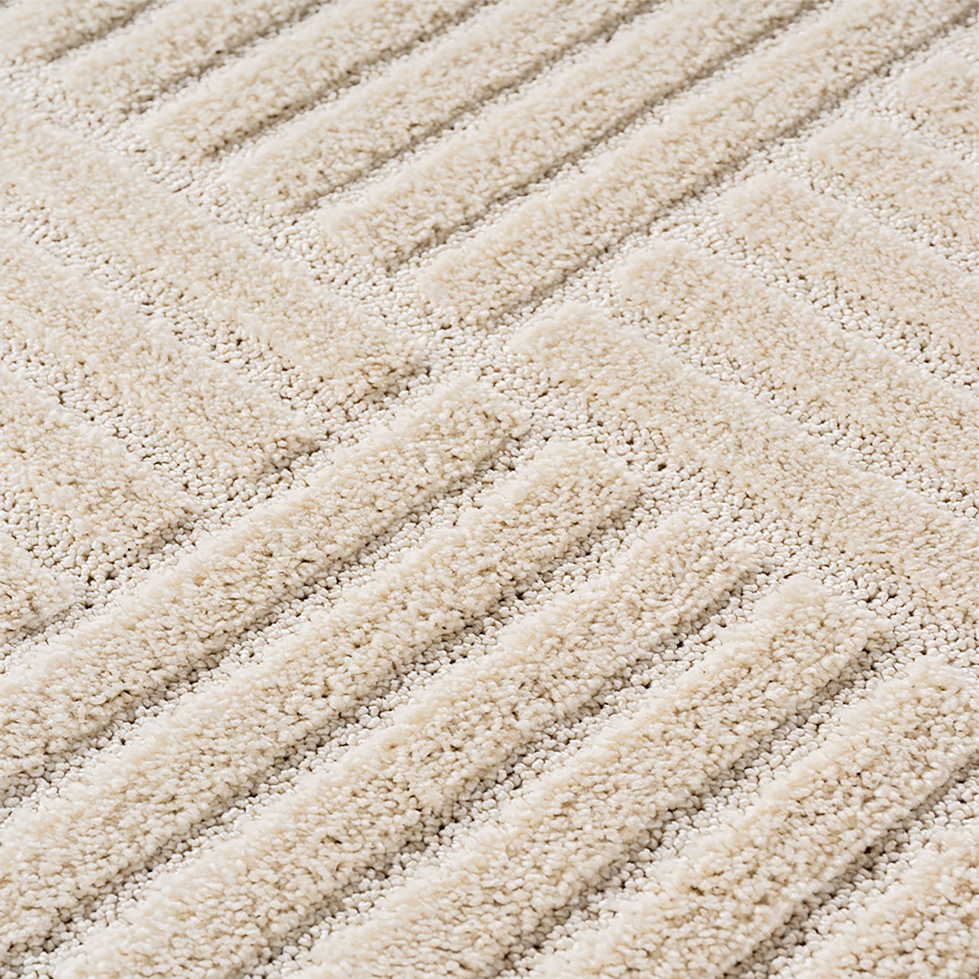 Japandi Art Kubic - Scandinavisch Vloerkleed - Laagpolig Effen - Creme Wit