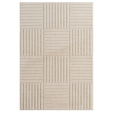 Japandi Art Kubic - Scandinavisch Vloerkleed - Laagpolig Effen - Creme Wit