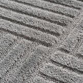 Japandi Art Kubic - Rond Scandinavisch Vloerkleed - Laagpolig Effen - Grijs