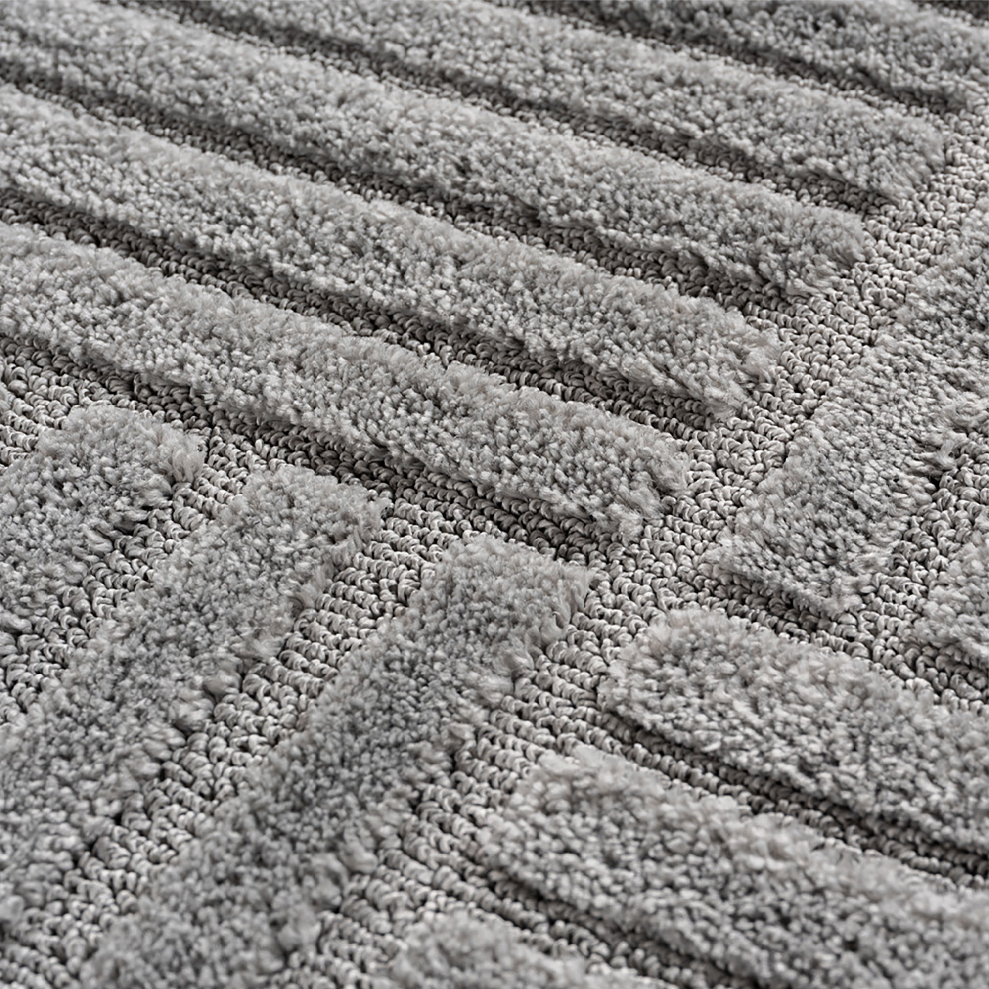 Japandi Art Kubic - Rond Scandinavisch Vloerkleed - Laagpolig Effen - Grijs